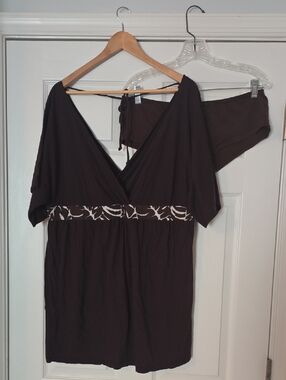 Brown Sleep Chemise & Boy Short